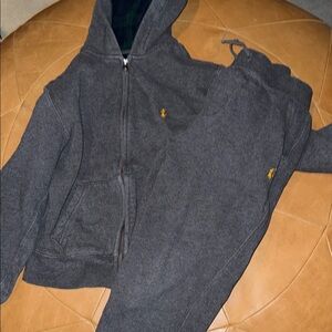 Kids Ralph Lauren Dark Gray Hoodie and Sweatpants Set